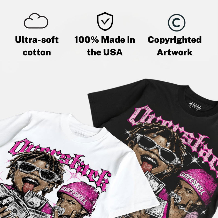 Triple Pink Dunk DopeSkill Oversize Print T-Shirt Overstack Graphic