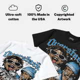 University Blue 14s DopeSkill Oversize Print T-Shirt Overstack Graphic