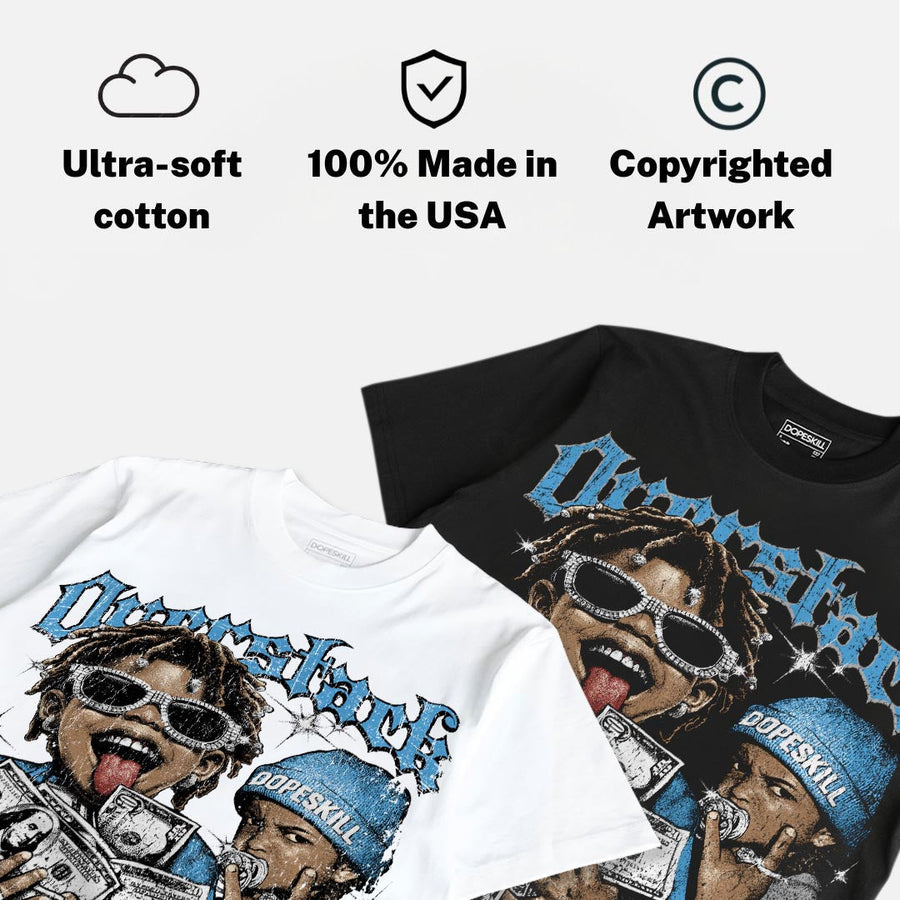 University Blue 14s DopeSkill Oversize Print T-Shirt Overstack Graphic