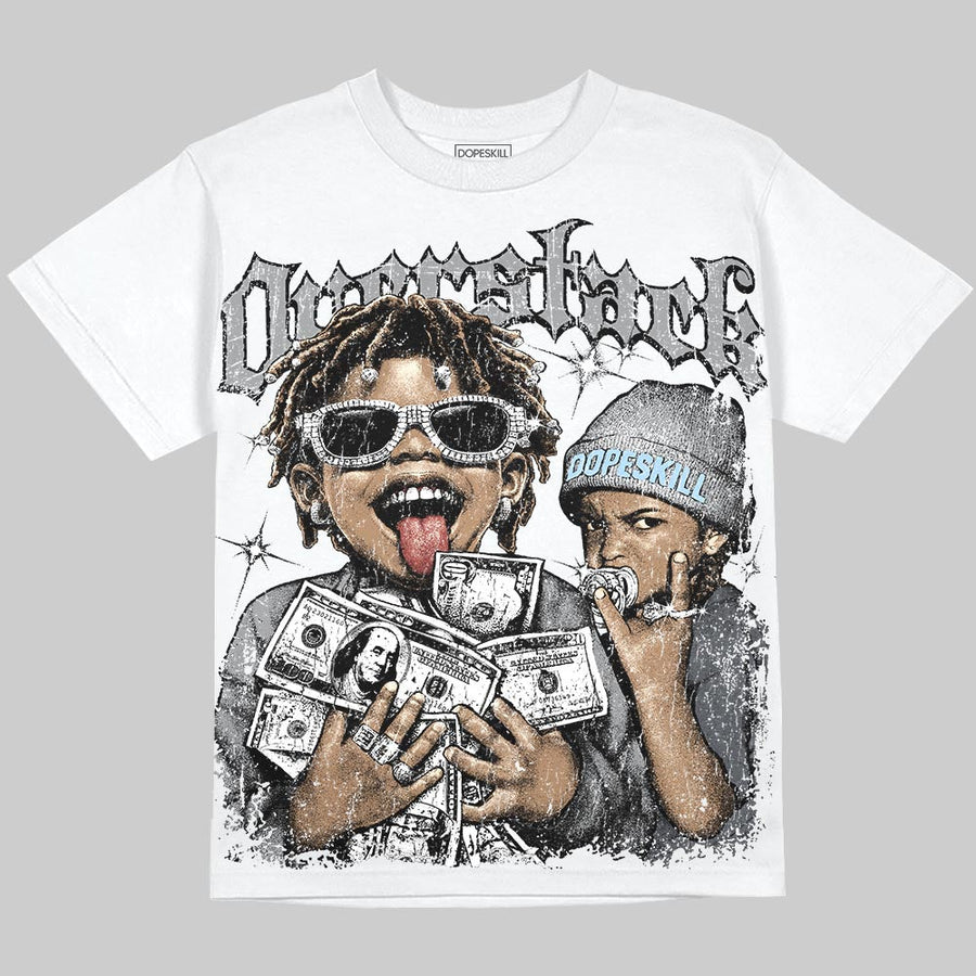Wolf Grey 5s DopeSkill Oversize Print T-Shirt Overstack Graphic