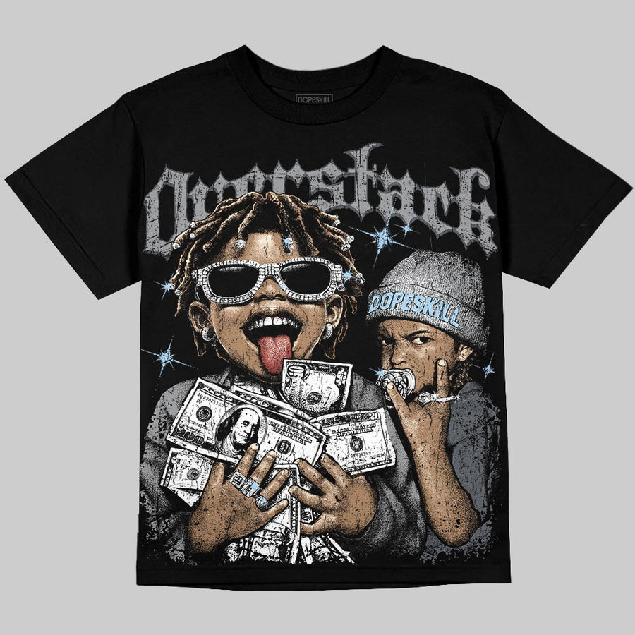 Wolf Grey 5s DopeSkill Oversize Print T-Shirt Overstack Graphic