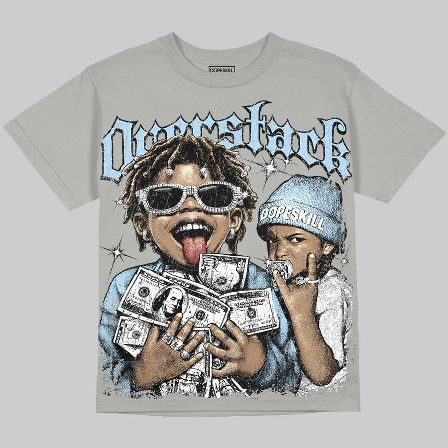 Wolf Grey 5s DopeSkill Oversize Print T-Shirt Overstack Graphic