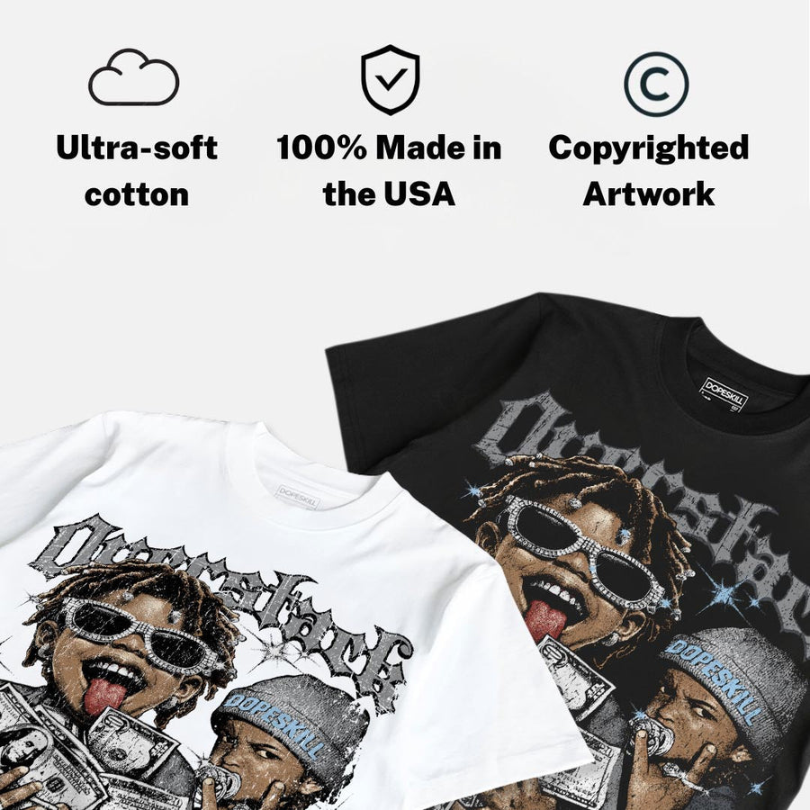 Wolf Grey 5s DopeSkill Oversize Print T-Shirt Overstack Graphic