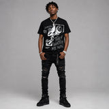 Black Cat 4s DopeSkill T-Shirt They Watch Me Win Graphic