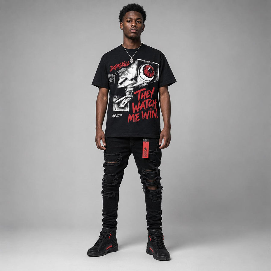 Bloodline 12s DopeSkill T-Shirt They Watch Me Win Graphic