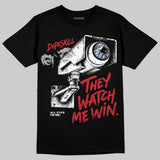 Fire Red “Black Tongue” 5s DopeSkill T-Shirt They Watch Me Win Graphic