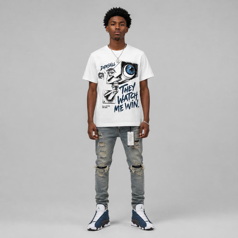 Flint 13s DopeSkill T-Shirt They Watch Me Win Graphic