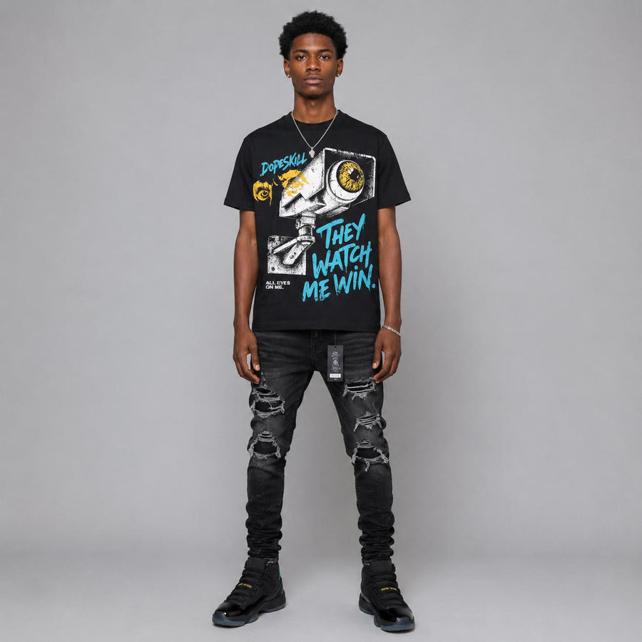 Gamma 11s DopeSkill T-Shirt They Watch Me Win Graphic