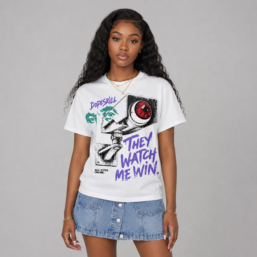 Grape 5s DopeSkill T-Shirt They Watch Me Win Graphic