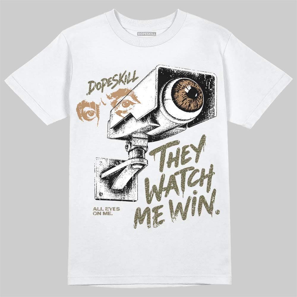 Medium Olive 3s DopeSkill T-Shirt They Watch Me Win Graphic