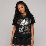Medium Olive 3s DopeSkill T-Shirt They Watch Me Win Graphic