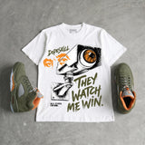 Olive 5s DopeSkill T-Shirt They Watch Me Win Graphic