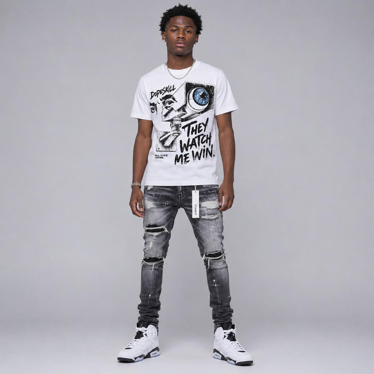 Oreo 6s DopeSkill T-Shirt They Watch Me Win Graphic