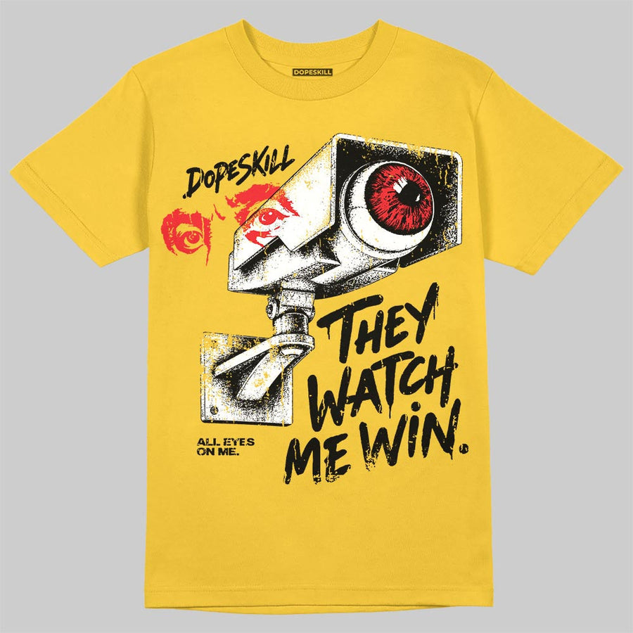 Black Tour Yellow AJ 4 Thunder DopeSkill T-Shirt They Watch Me Win Graphic