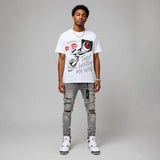 White Cement 4s DopeSkill T-Shirt They Watch Me Win Graphic