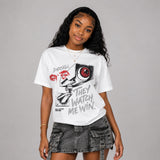 White Cement 4s DopeSkill T-Shirt They Watch Me Win Graphic