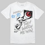 White Metallic 5s DopeSkill T-Shirt They Watch Me Win Graphic