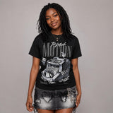 Black Cat 4s DopeSkill T-Shirt Too Much Motion Graphic