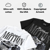 Black Cat 4s DopeSkill T-Shirt Too Much Motion Graphic