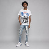 True Blue 3s DopeSkill T-Shirt Too Much Motion Graphic