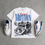 True Blue 3s DopeSkill T-Shirt Too Much Motion Graphic