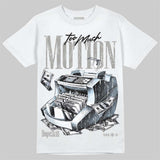 White Metallic 5s DopeSkill T-Shirt Too Much Motion Graphic