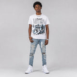White Metallic 5s DopeSkill T-Shirt Too Much Motion Graphic