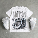 White Metallic 5s DopeSkill T-Shirt Too Much Motion Graphic
