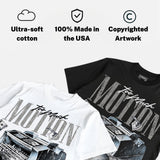White Metallic 5s DopeSkill T-Shirt Too Much Motion Graphic