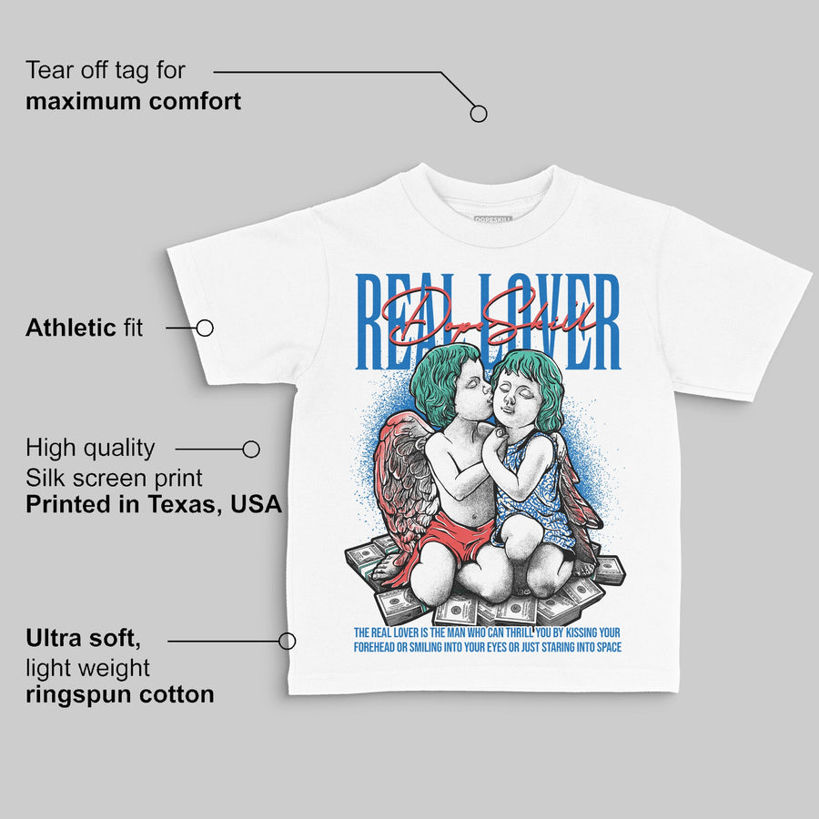 Chalk 3s DopeSkill Toddler Kids T-shirt Real Lover Graphic