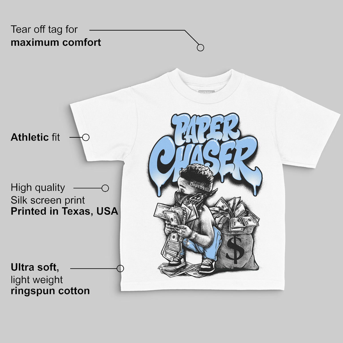 Oreo 6s DopeSkill Toddler Kids T-shirt Paper Chaser Boy Graphic