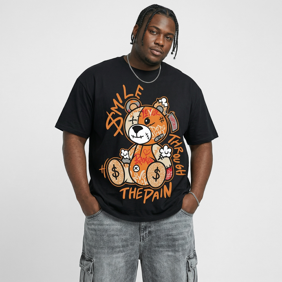 'Orange Citrus' 3s DopeSkill T-Shirt Smile Through The Pain Graphic