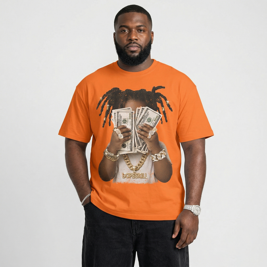 'Orange Citrus' 3s DopeSkill T-Shirt Rich Youth Graphic
