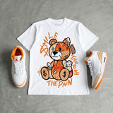'Orange Citrus' 3s DopeSkill T-Shirt Smile Through The Pain Graphic