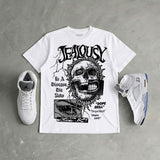 White Metallic 5s DopeSkill T-Shirt Jealousy Graphic