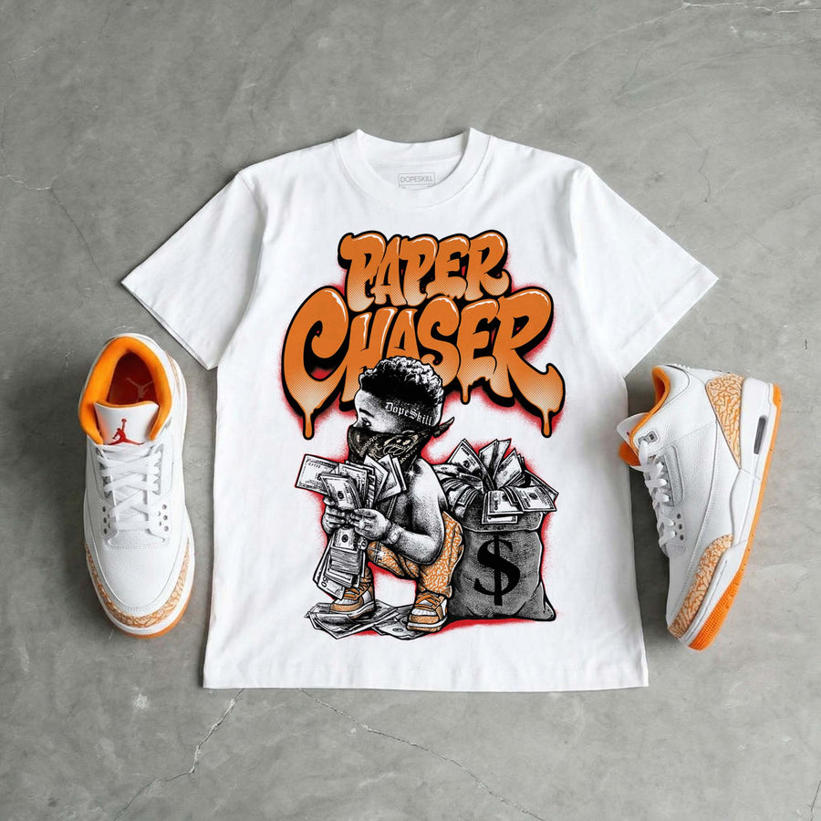 'Orange Citrus' 3s DopeSkill T-Shirt Paper Chaser Boy Graphic