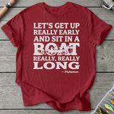 Fish In A Boat Really Long T-Shirt