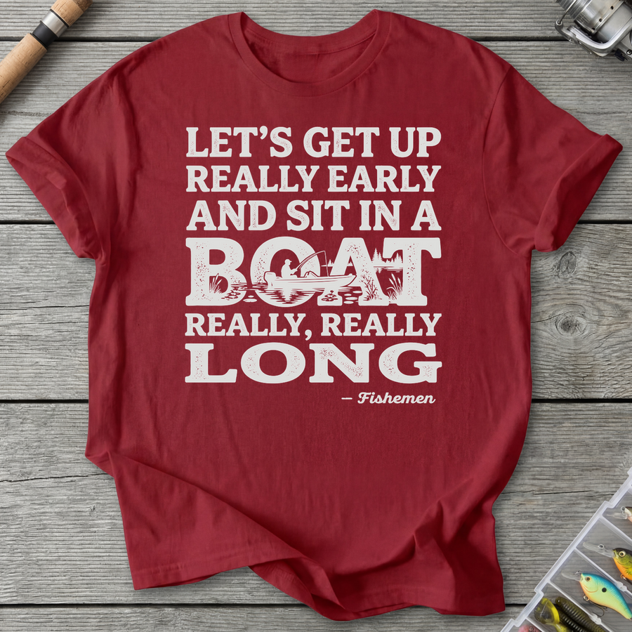 Fish In A Boat Really Long T-Shirt