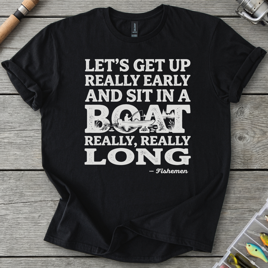 Fish In A Boat Really Long T-Shirt
