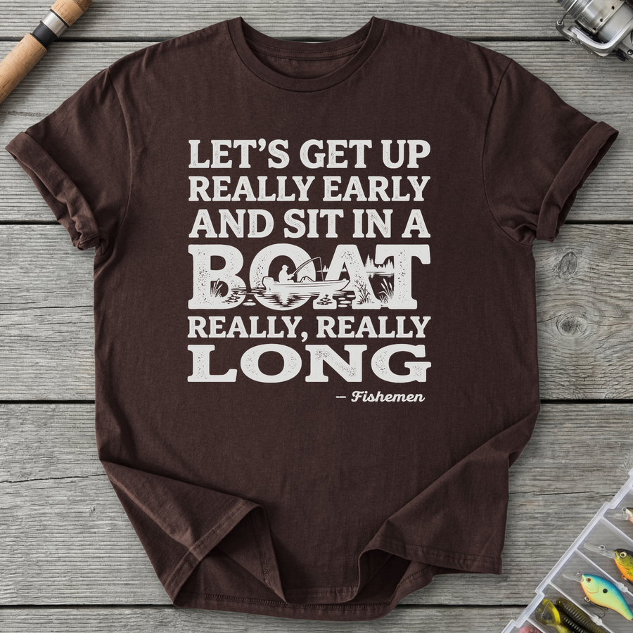 Fish In A Boat Really Long T-Shirt