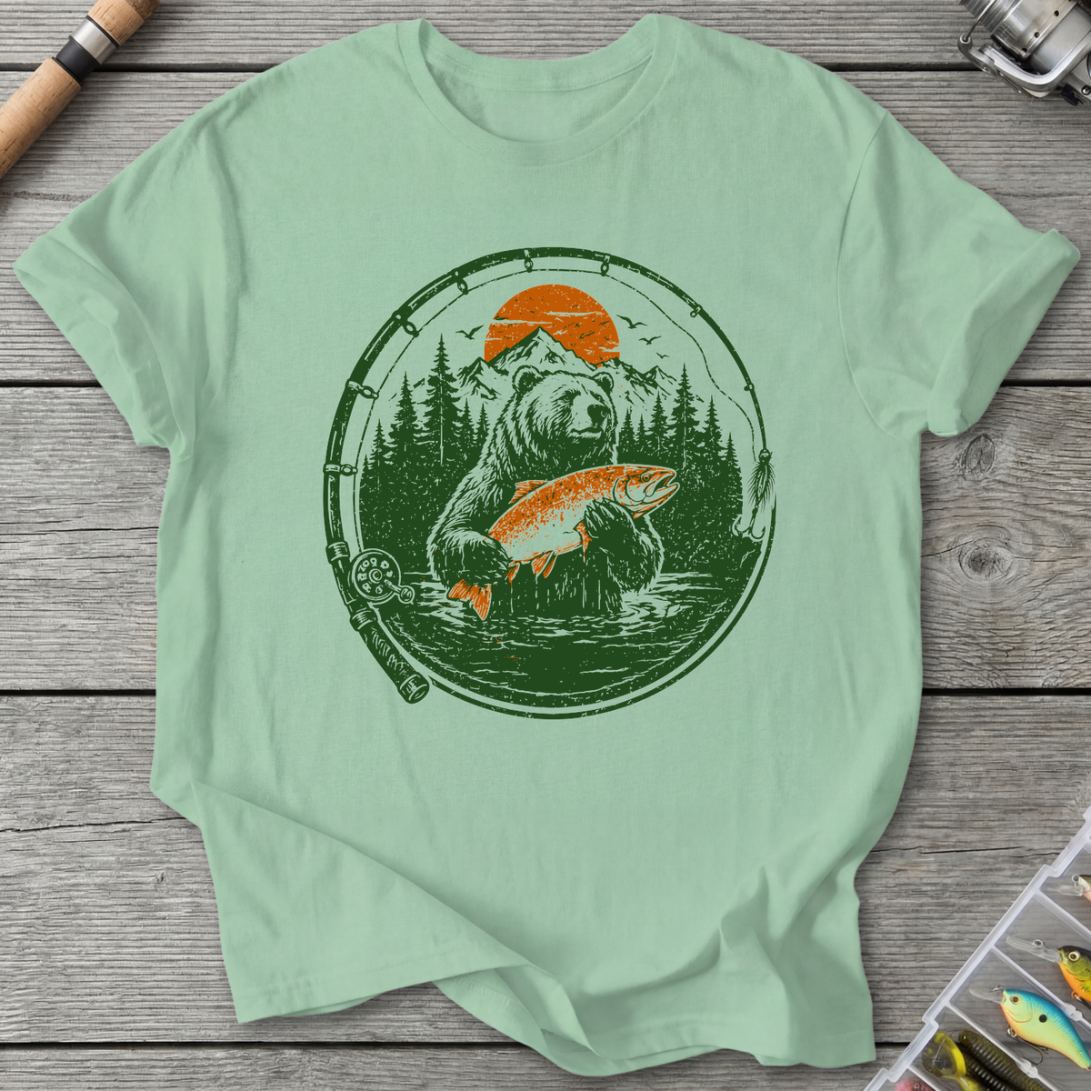 Fishing Bear T-Shirt
