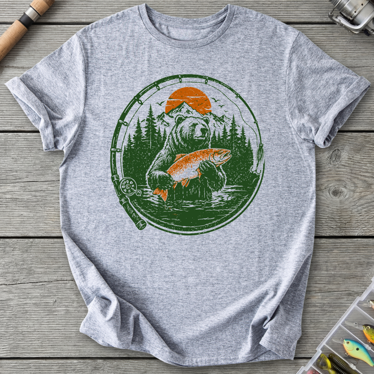 Fishing Bear T-Shirt