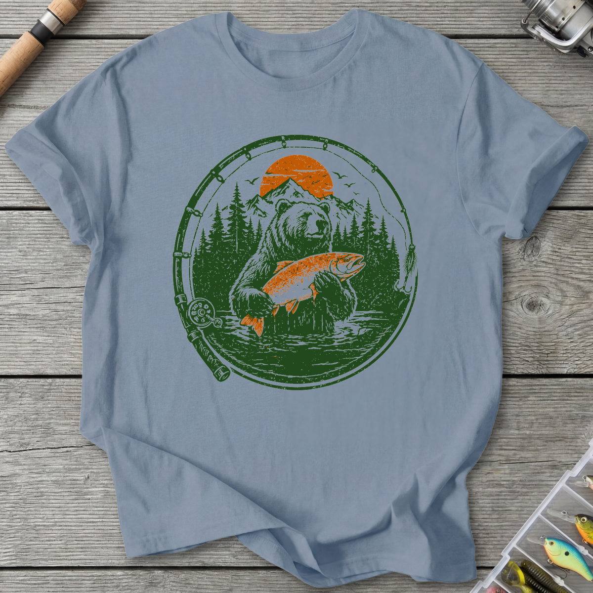 Fishing Bear T-Shirt