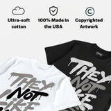 White Metallic 5s DopeSkill T-Shirt They Not Like Us Graphic