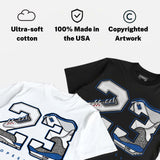 “True Blue” 3s DopeSkill T-Shirt 23 with 3s Pattern Graphic