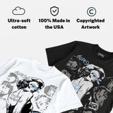 White Metallic 5s DopeSkill T-Shirt Built Different Graphic