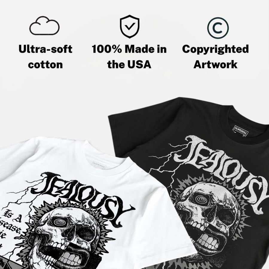 White Metallic 5s DopeSkill T-Shirt Jealousy Graphic
