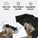 White Metallic 5s DopeSkill T-Shirt Rich Youth Graphic
