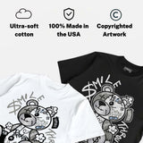 White Metallic 5s DopeSkill T-Shirt Smile Through The Pain Graphic