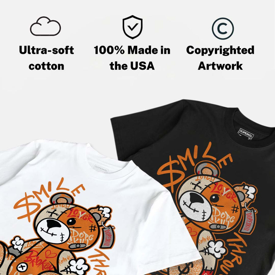 'Orange Citrus' 3s DopeSkill T-Shirt Smile Through The Pain Graphic